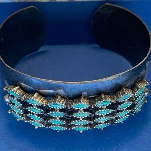 1970’s Vintage Turquoise & Silver Cuff Bracelet